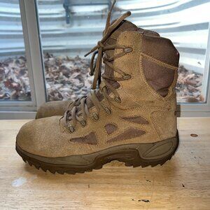 Reebok Rapid Response RB8550 Combat Boot Zipper 8" Men's 11 M Coyote Brown